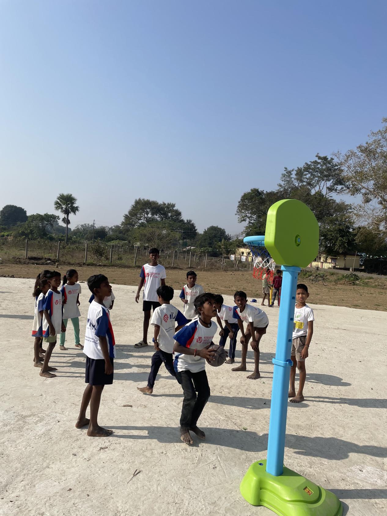 Children in fun learning session